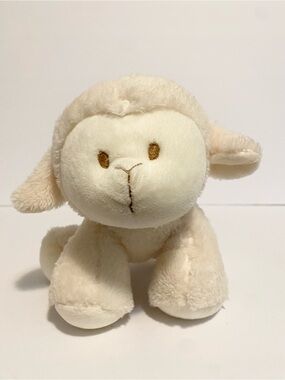Kellytoy Sheep Plush Lamb Stuffed Animal Baby Toy Lovey 8” White Cream Rattle